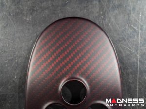Alfa Romeo 4C Central MTA Control Cover - Carbon Fiber - Dark Red Matte Finish